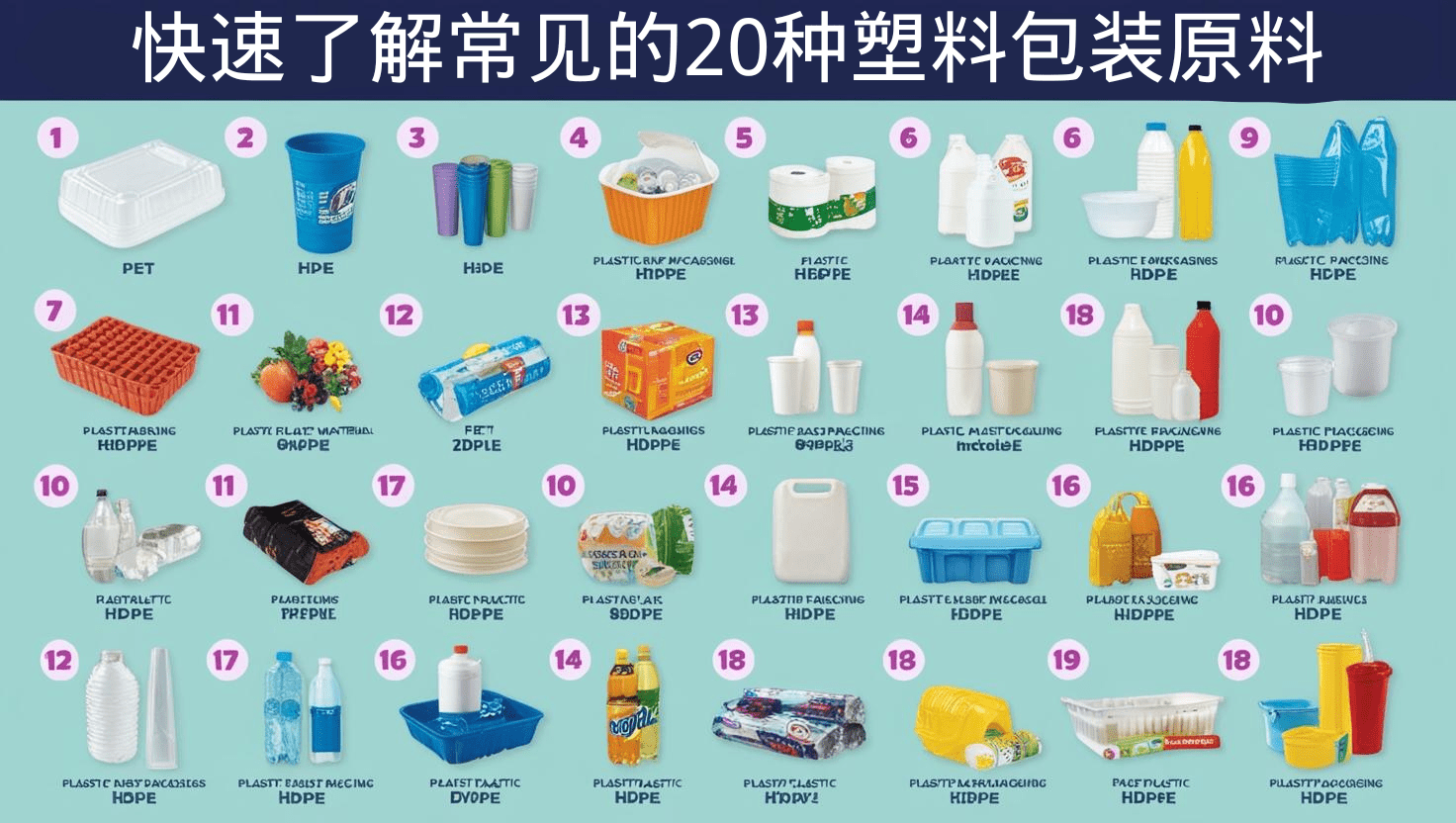 快速掌握！18种常见塑料包装原料全解析(图1)