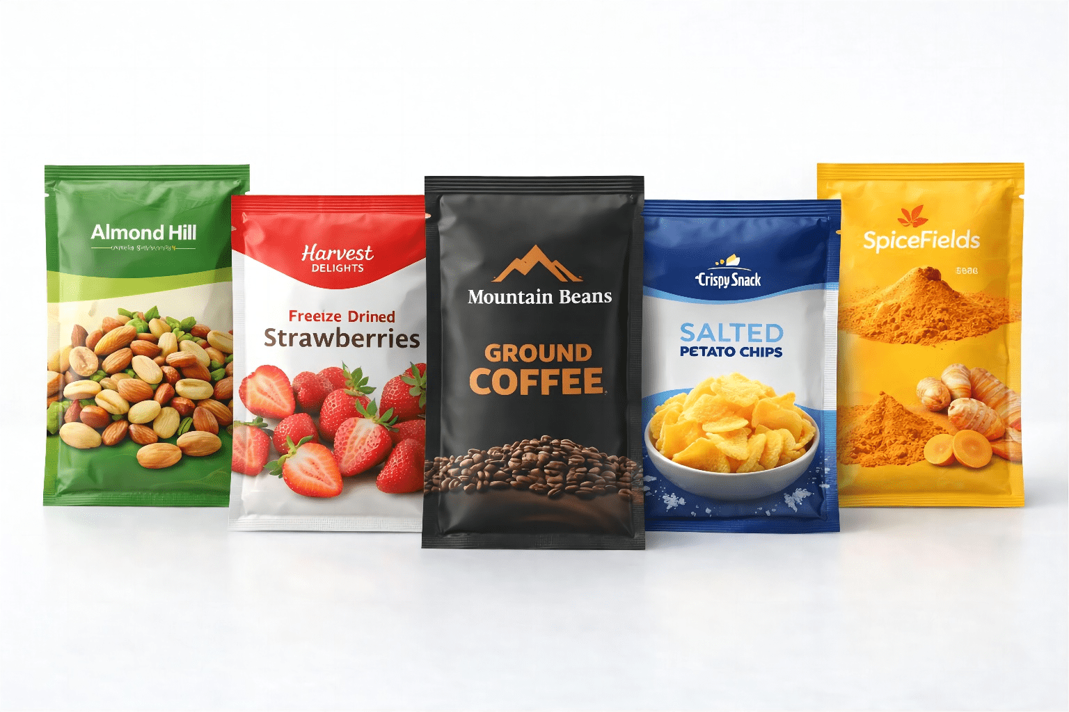 粉末食品软包装多层复合结构分层示意图