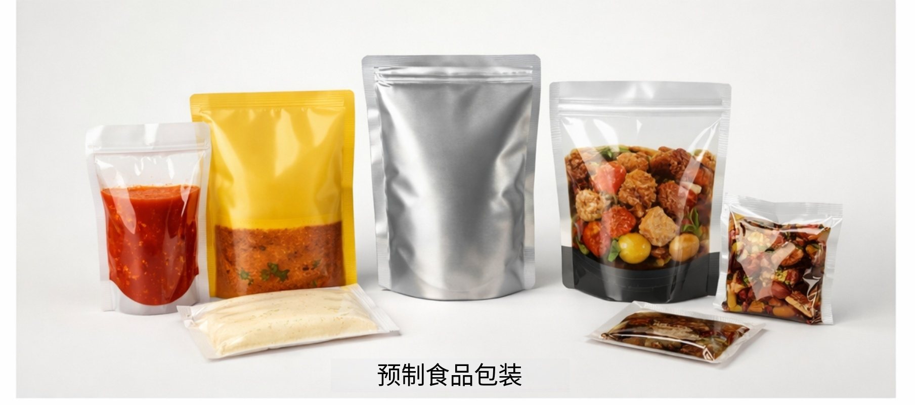 预制菜包装袋定制与袋型应用展示
